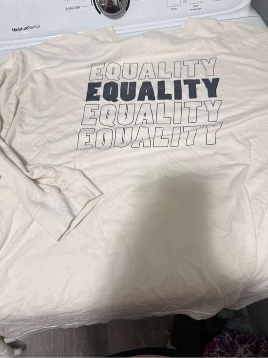 PINK Victoria's Secret Tops - PINK Victoria's Secret Cream Tee with Black Logo